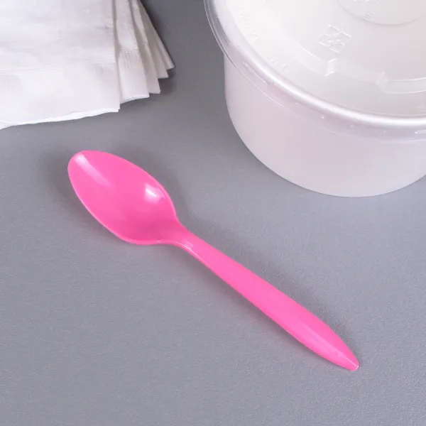 [1,000 ct] Plastic Tea Spoons | Medium Weight (Rainbow)