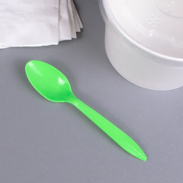 [1,000 ct] Plastic Tea Spoons | Medium Weight (Rainbow)