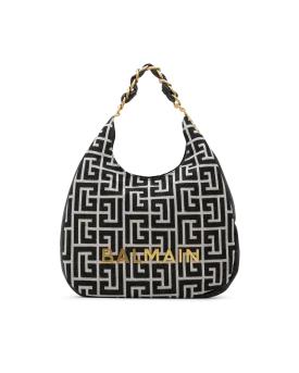 1945 Soft Hobo Large Jacquard Labyrinth Monogram Bag