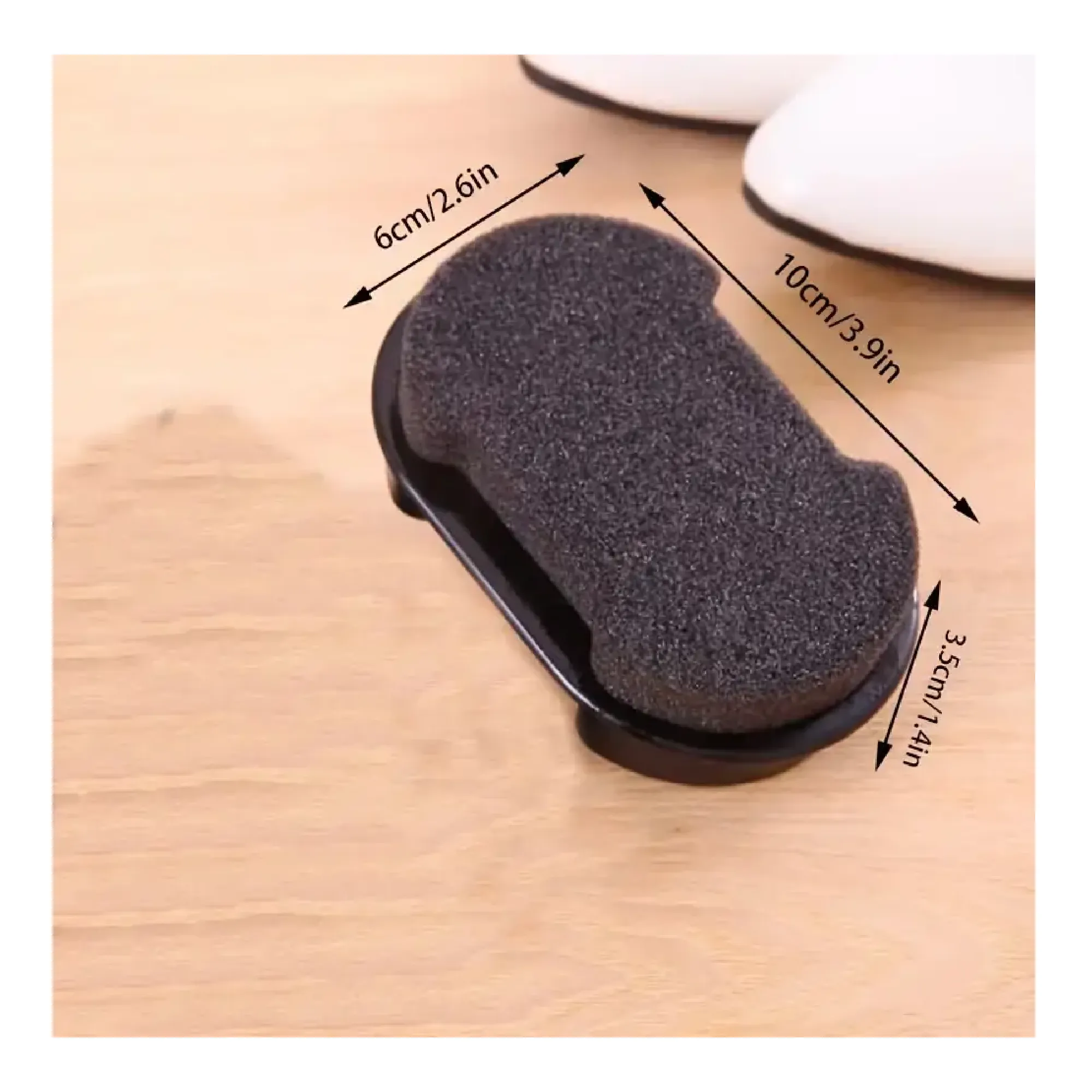 1pc Creative Portable Shoe Polish Double-sided Shoe Rubbing Sponge Shoe Cleaner Colorless Decontamination Leather Shoe Cleaning Brush With Shoe Polish Shoe Rubbing