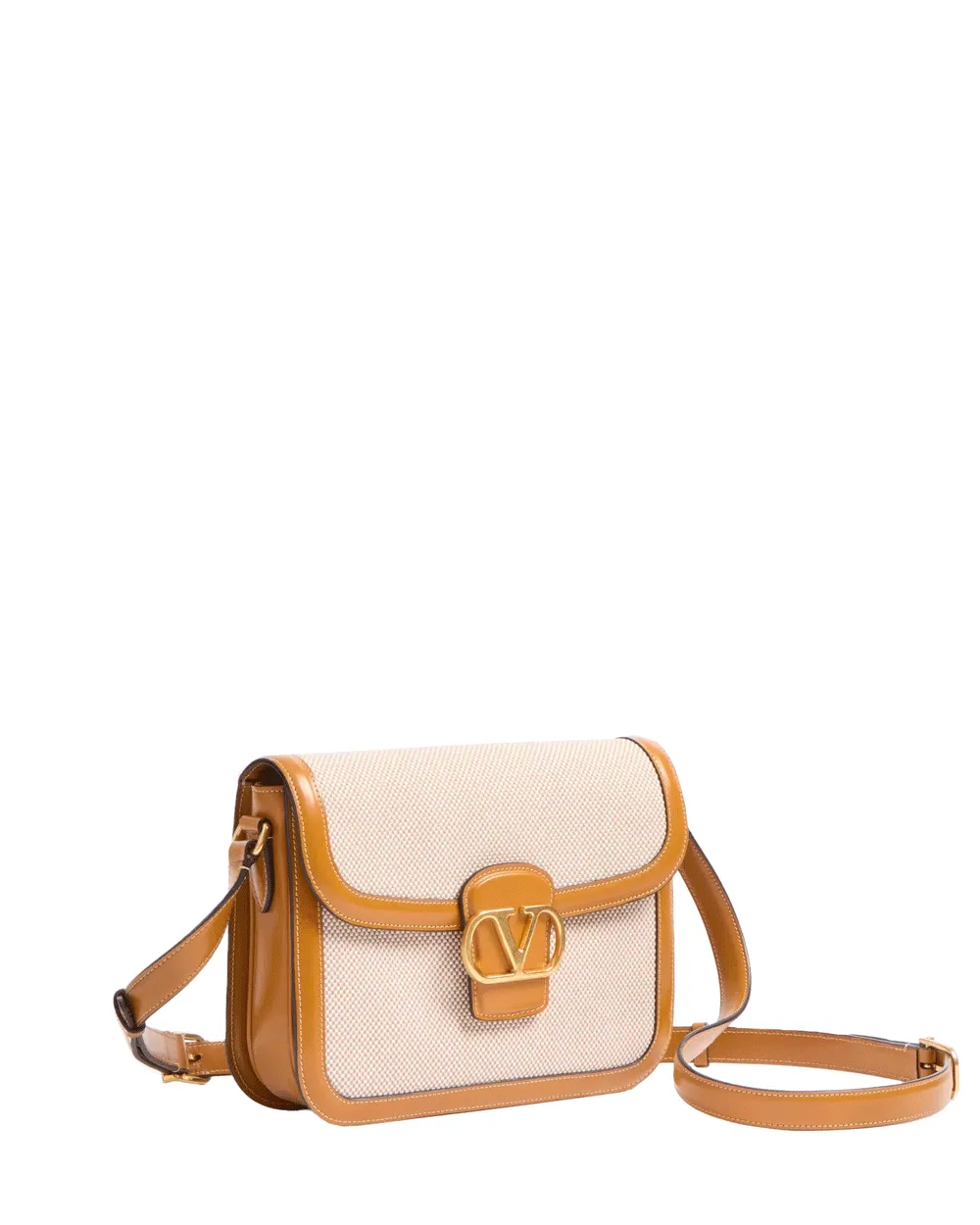 9TO5 Canvas Shoulder Bag in Beige