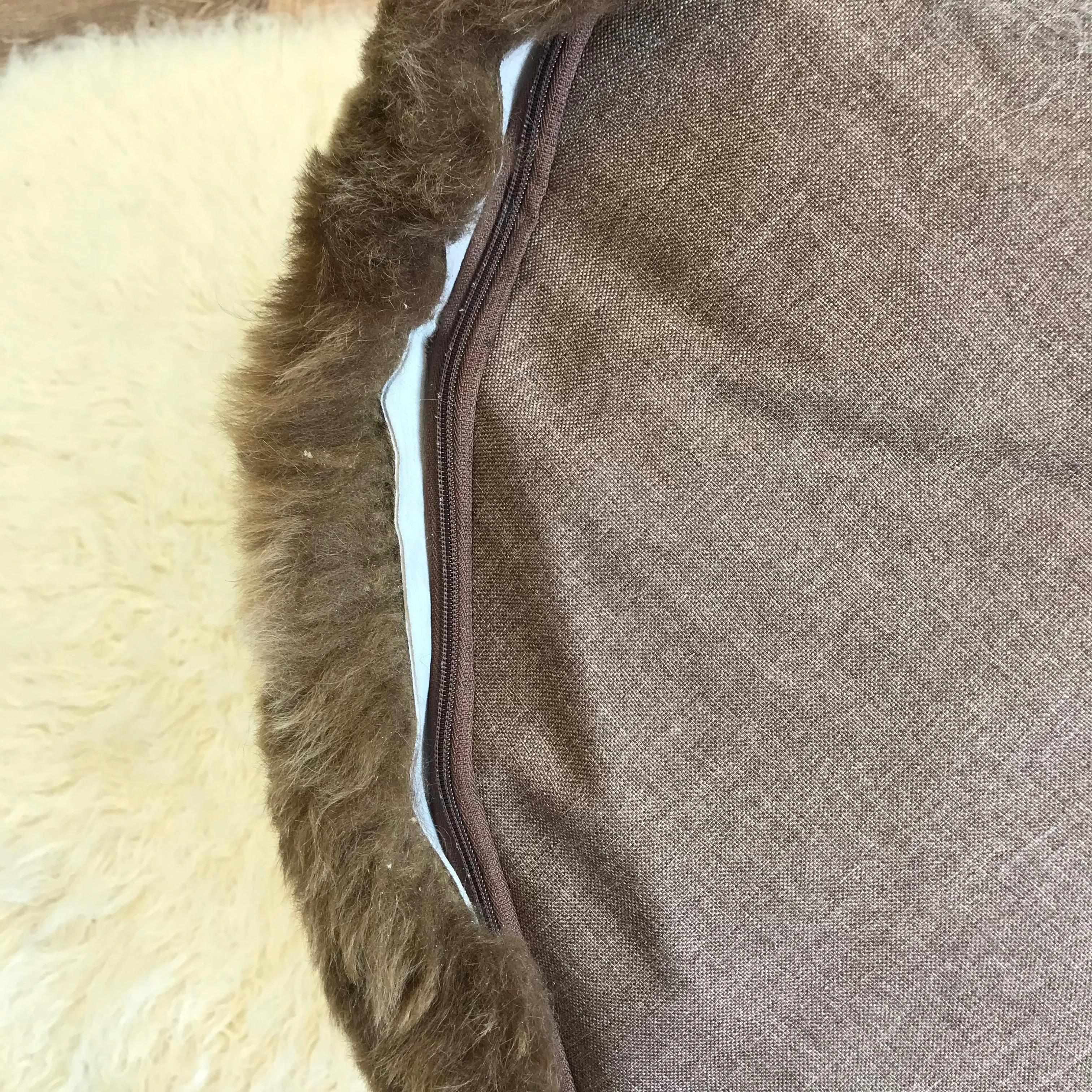 Adult Sheepskin Bean Bag | Icelandic | Rusty Brown Shorn