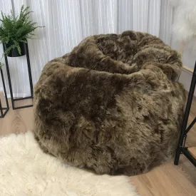 Adult Sheepskin Bean Bag | Icelandic | Rusty Brown Shorn