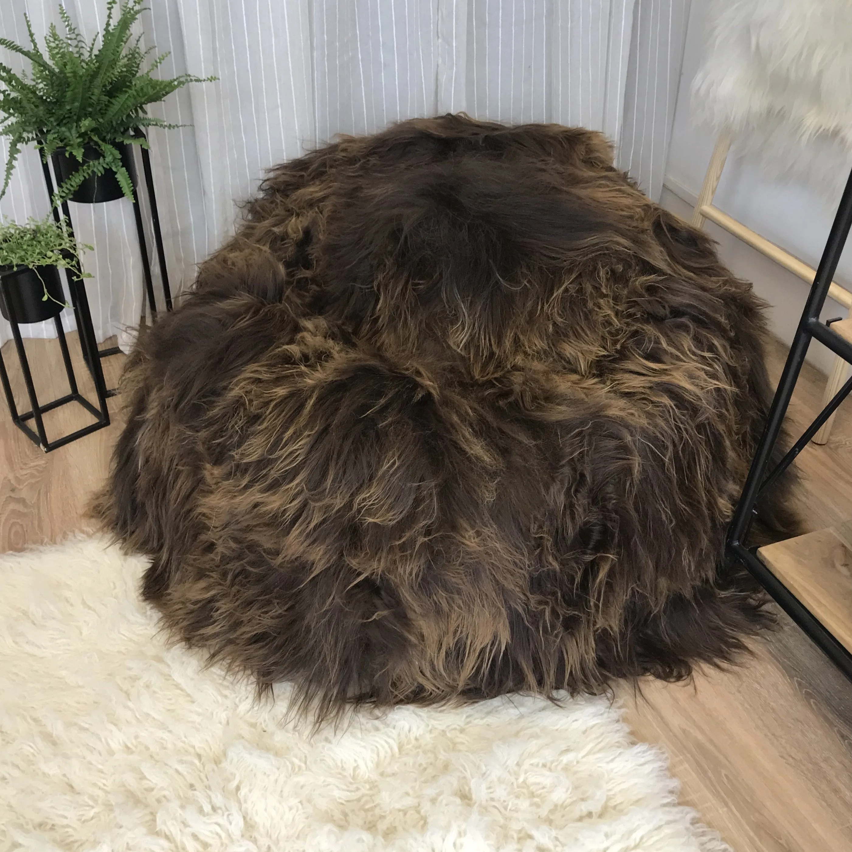 Adult Sheepskin Bean Bag | Icelandic | Rusty Brown
