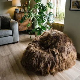 Adult Sheepskin Bean Bag | Icelandic | Rusty Brown