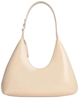 Amber Semi Patent Leather Bag in Sable