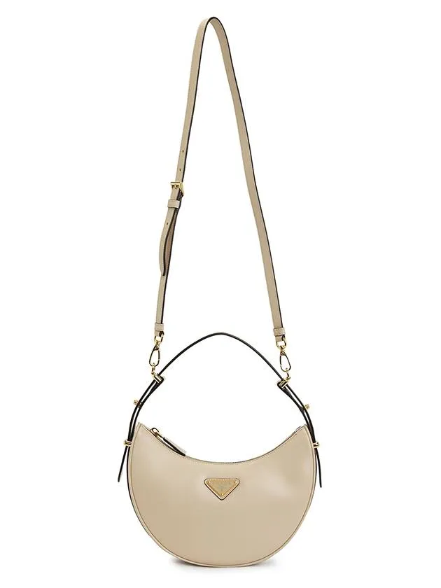 Arque Leather Shoulder Bag Travertine