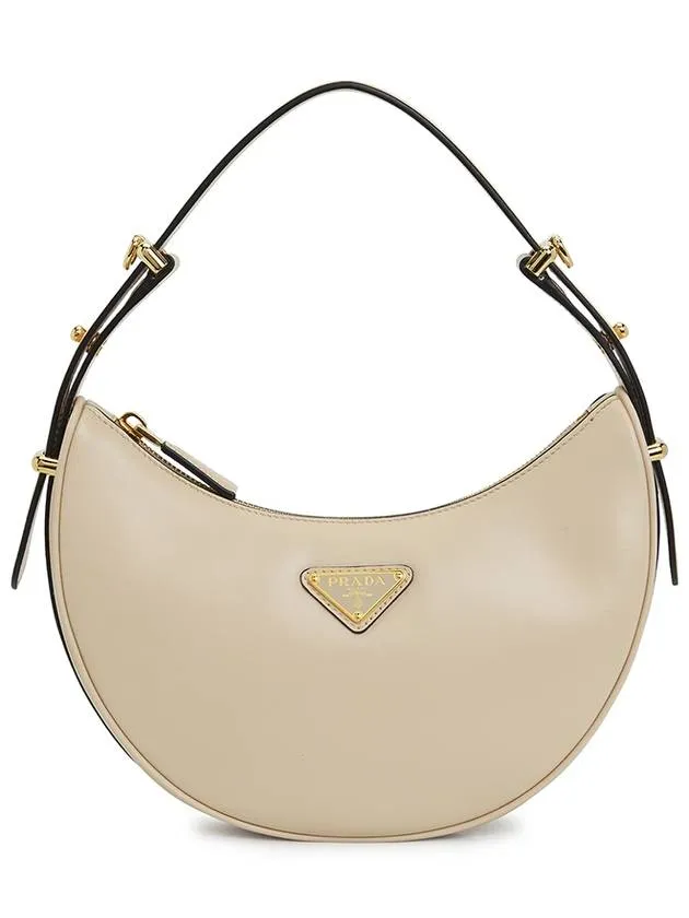 Arque Leather Shoulder Bag Travertine