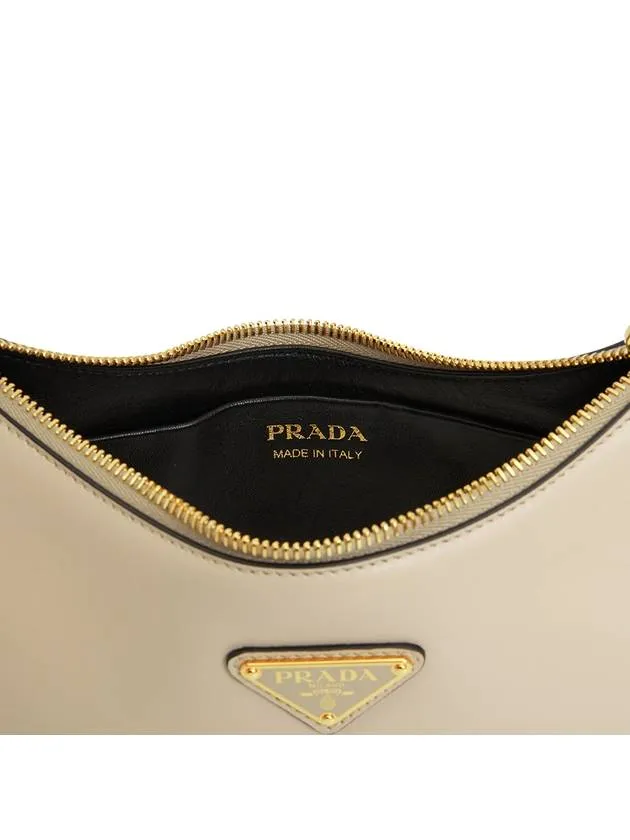 Arque Leather Shoulder Bag Travertine