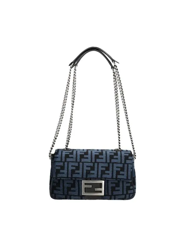 Baguette Chain Medium Shoulder Bag Blue