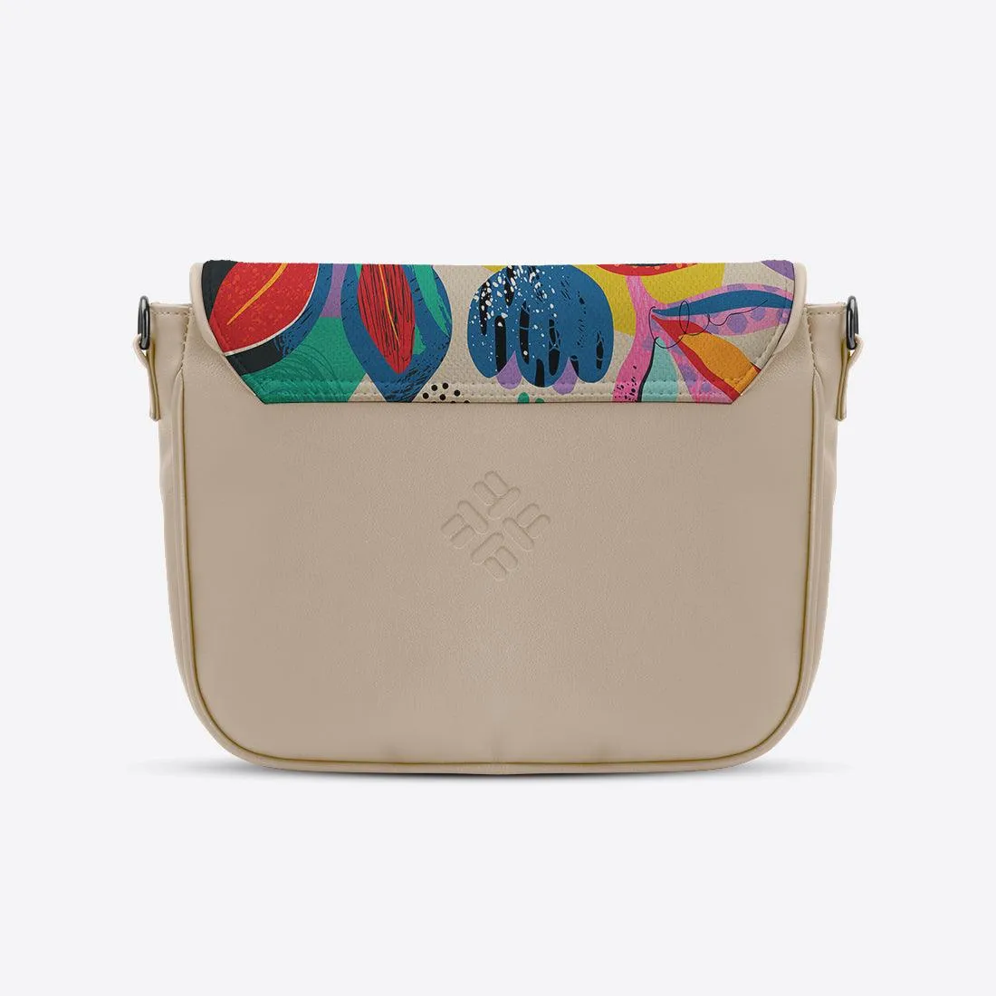 Beige Messenger Crossbody Drawen