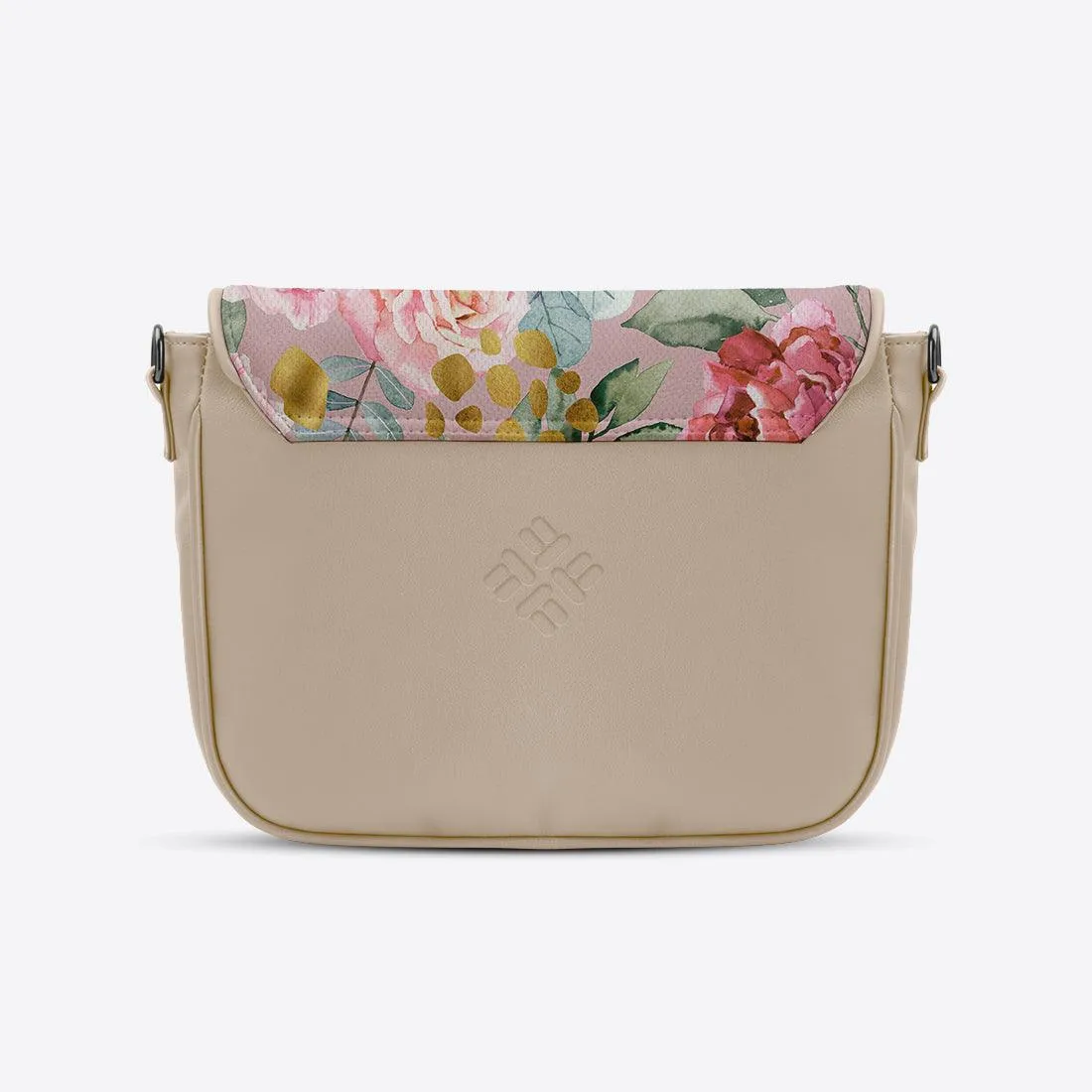 Beige Messenger Crossbody Watercolor Gentle