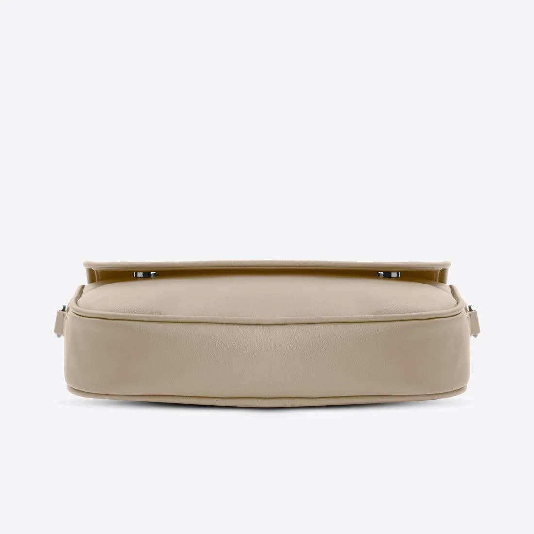 Beige Messenger Crossbody White Floral