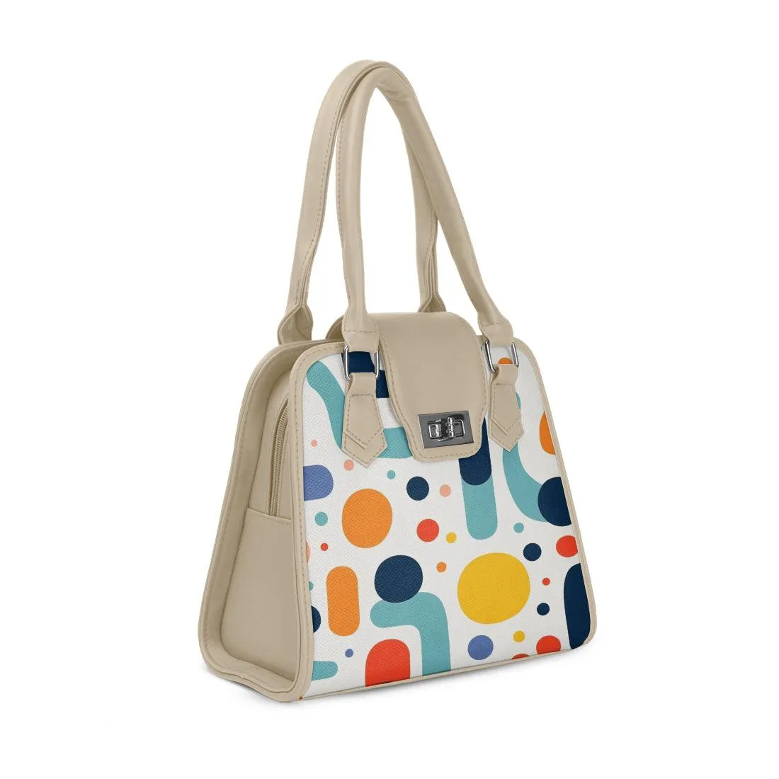 Beige Metropolitan Charm Bag Geometric Genesis