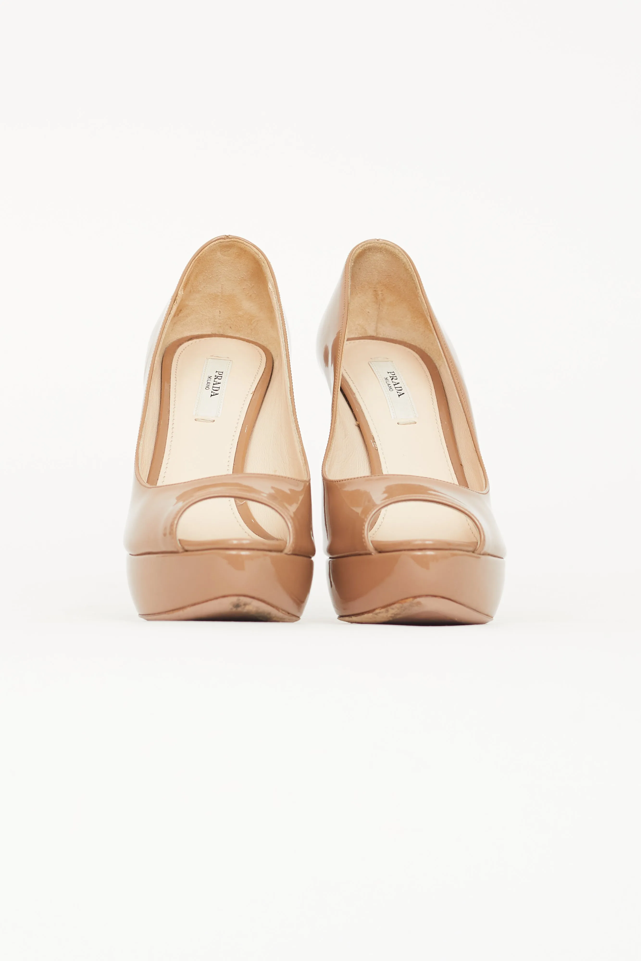 Beige Patent Stiletto Heel