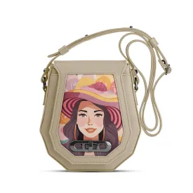 Beige Polygon Crossbag marquise
