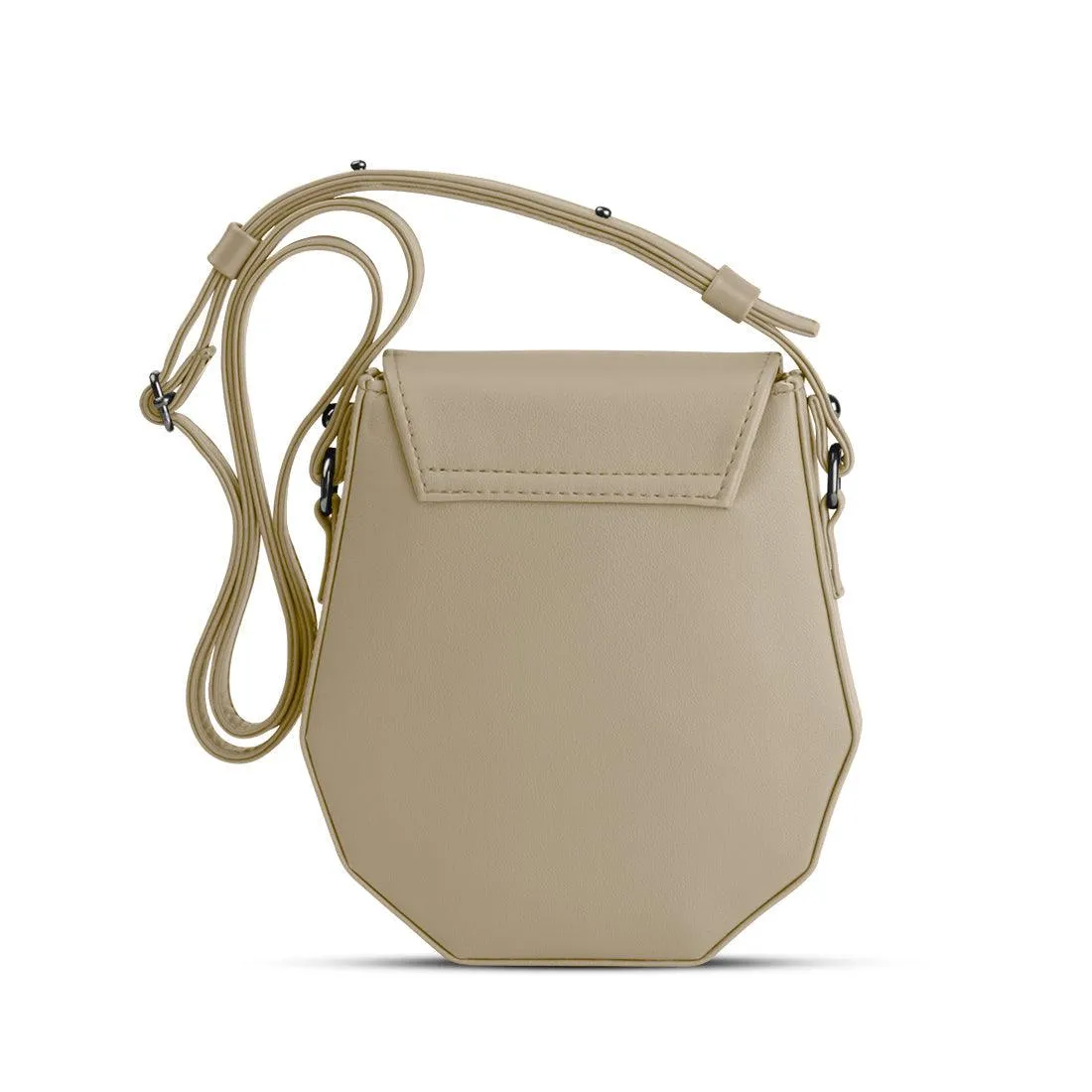 Beige Polygon Crossbag marquise