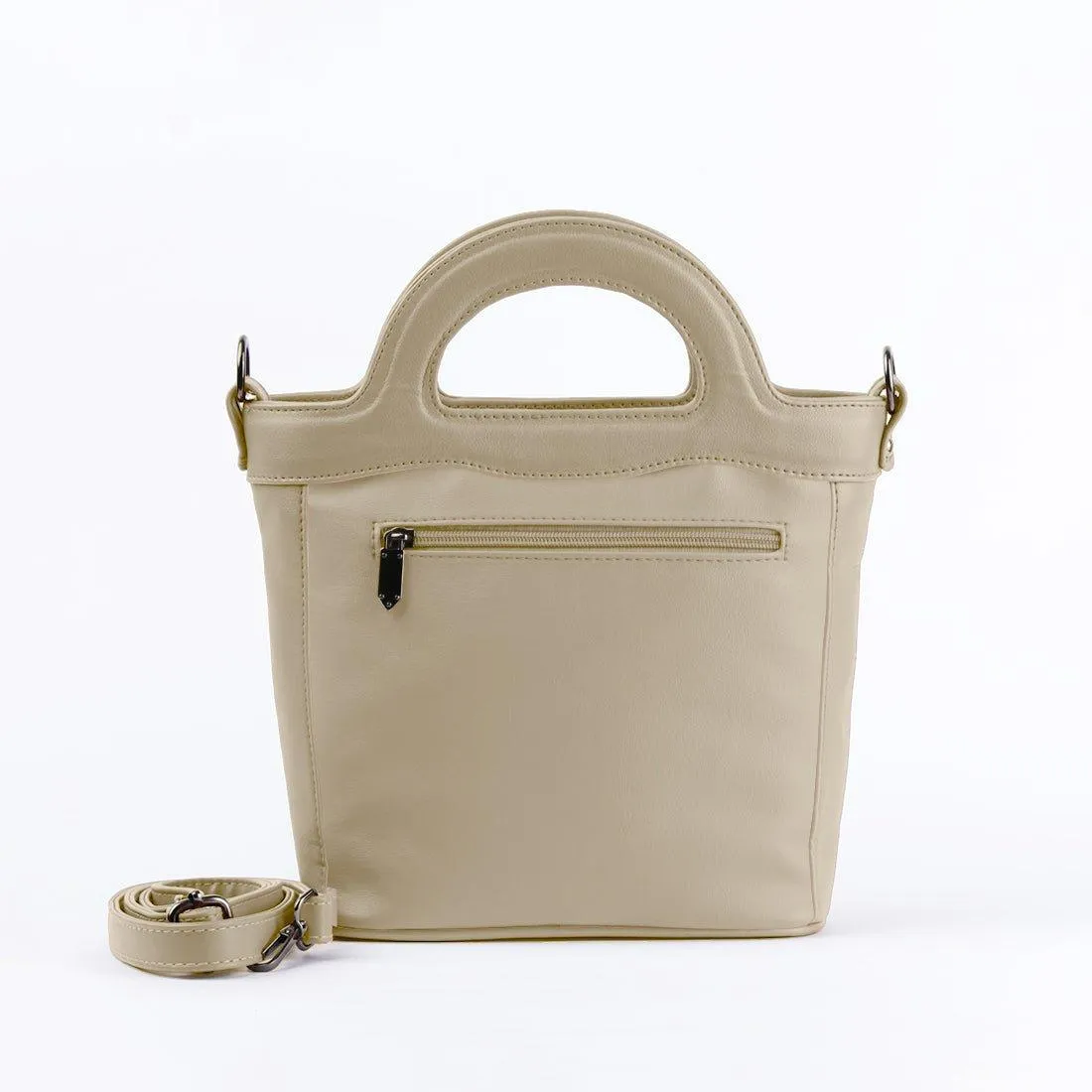 Beige Top Handle Handbag Skin