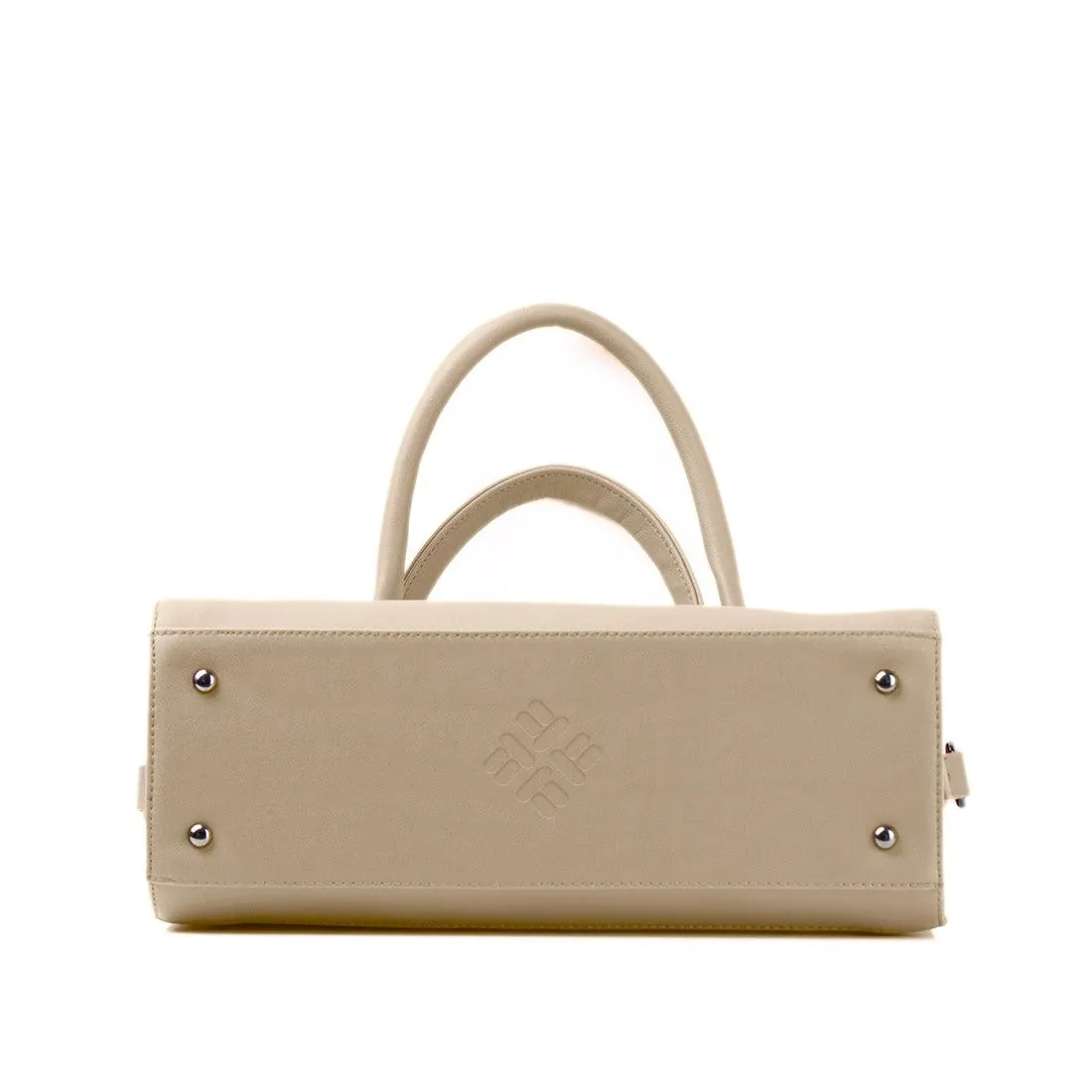 Beige Travel Hobo Bag Abstract
