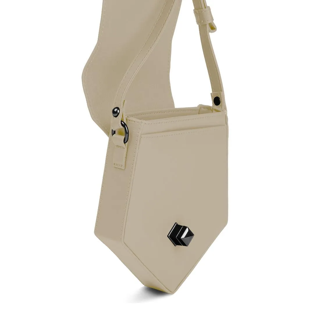 Beige Triangles Crossbag Shapes