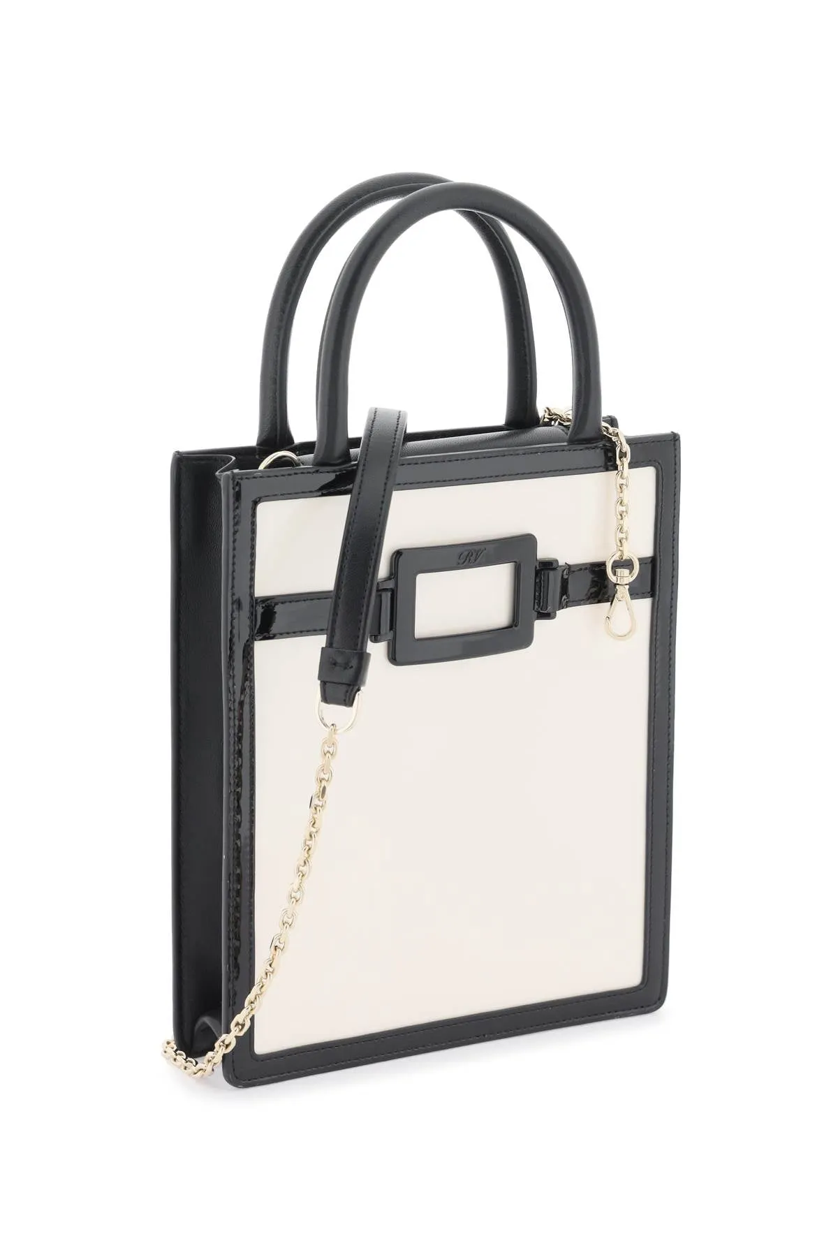 belle vivier voyage' mini tote bag in patent leather