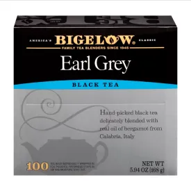 Bigelow Earl Grey Black Tea. 100 ct.