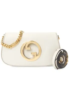 Blondie Interlocking G Shoulder Bag White