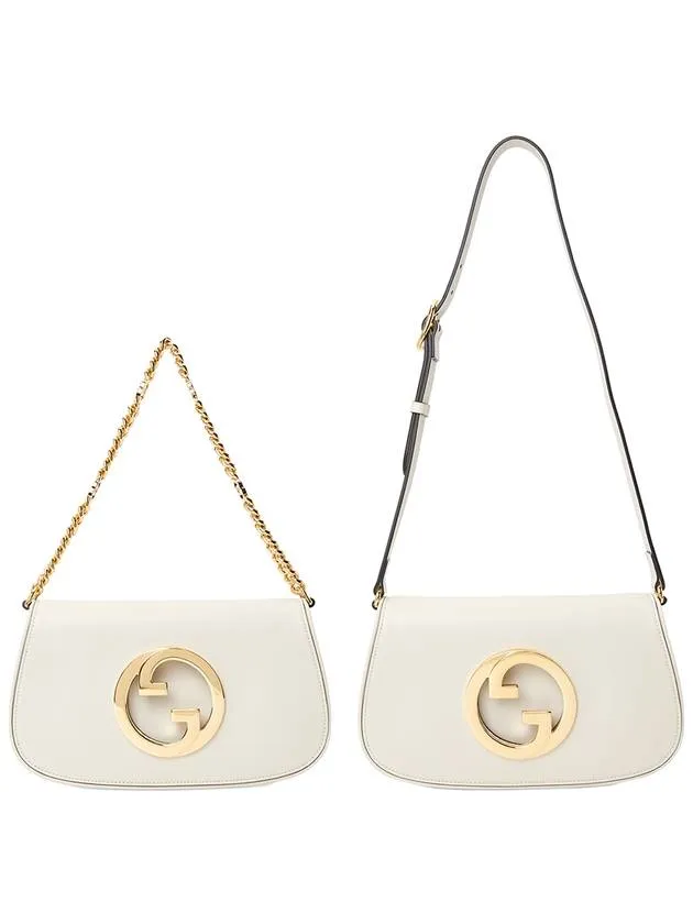 Blondie Interlocking G Shoulder Bag White