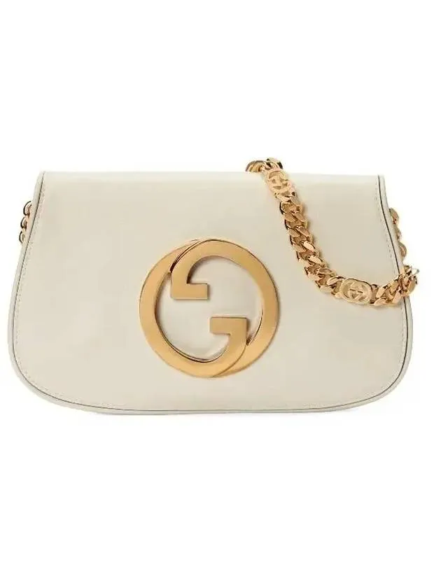 Blondie Interlocking G Shoulder Bag White
