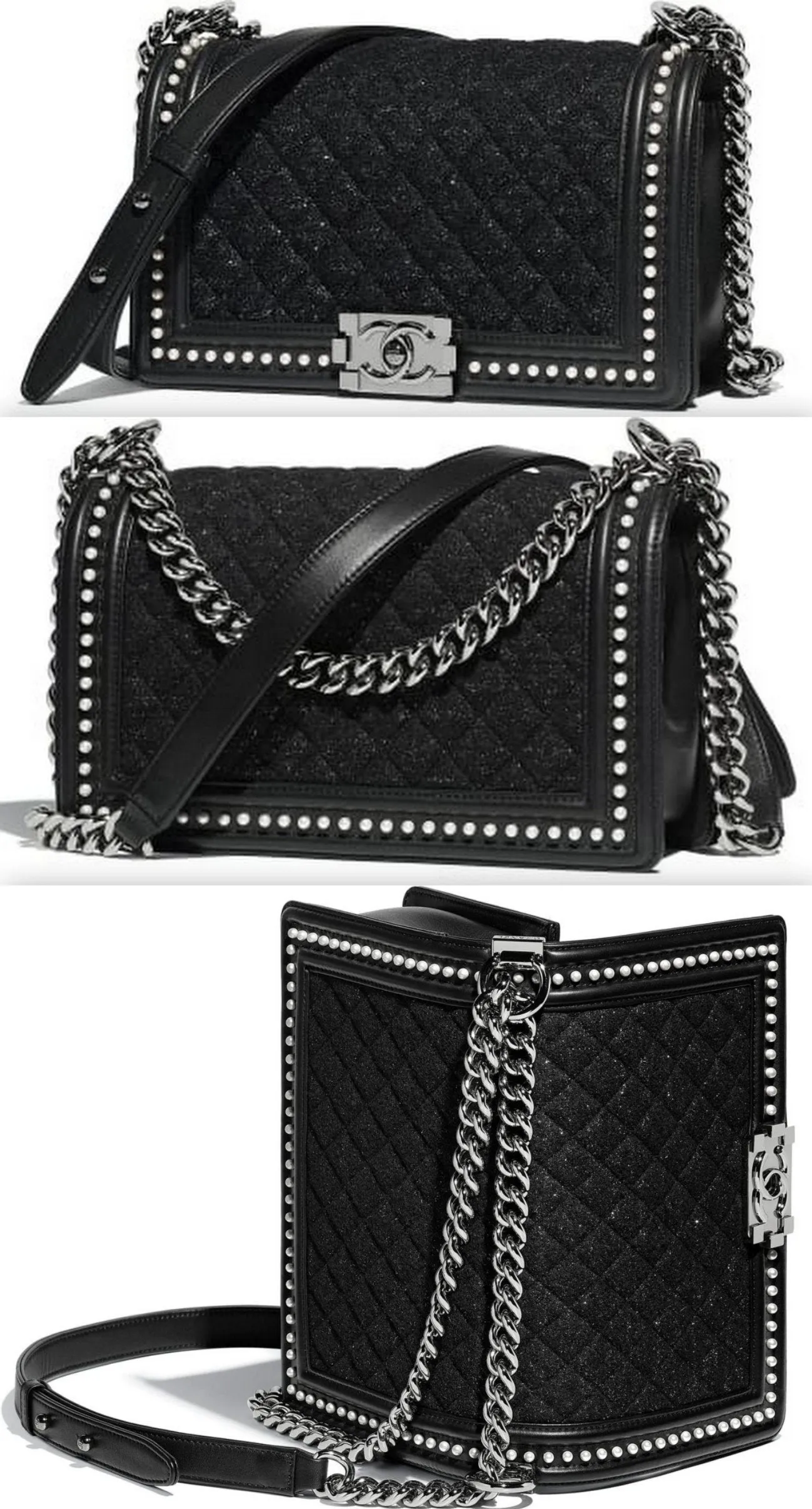 Boy Tweed Quilted Handbag