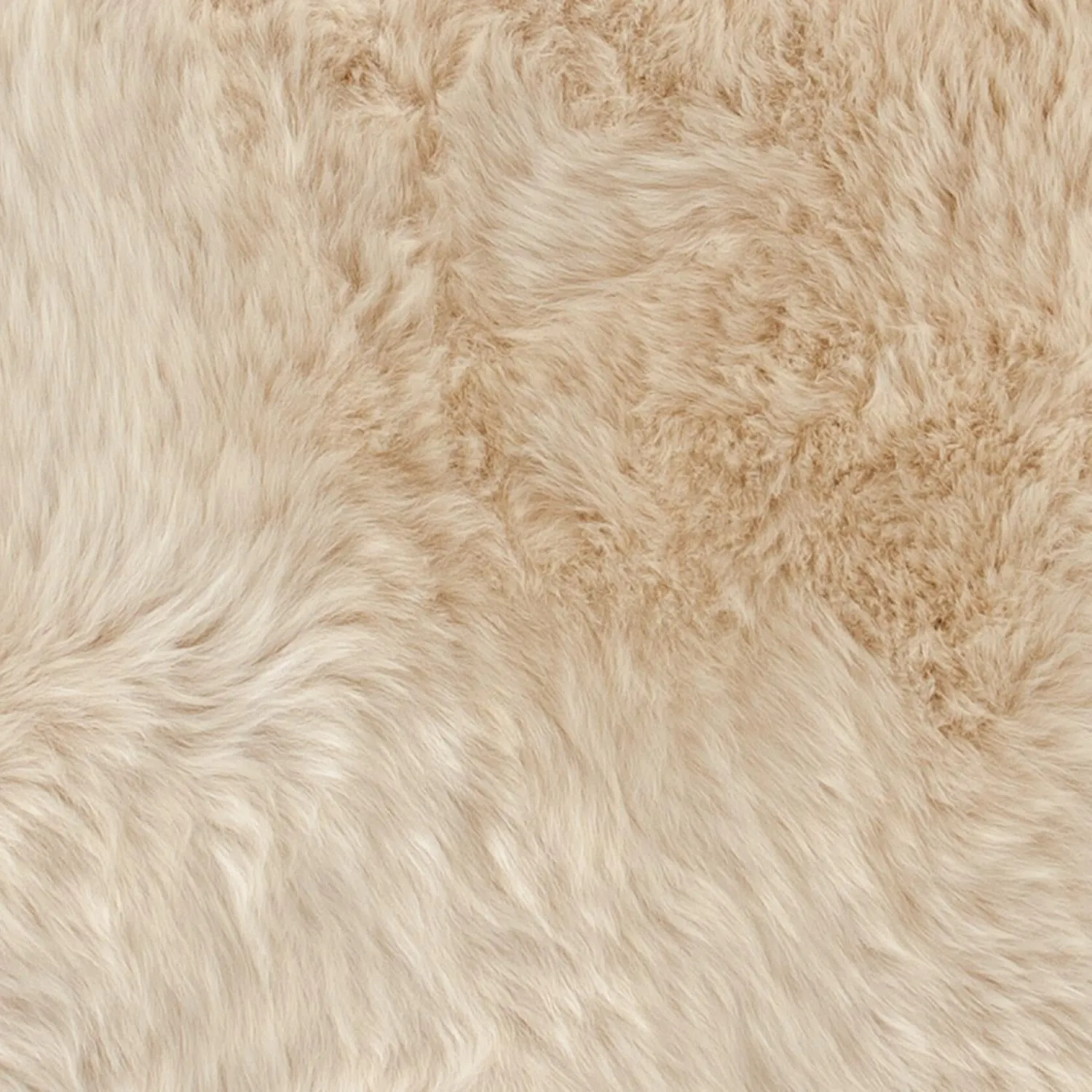 British Double Sheepskin Rug Linen