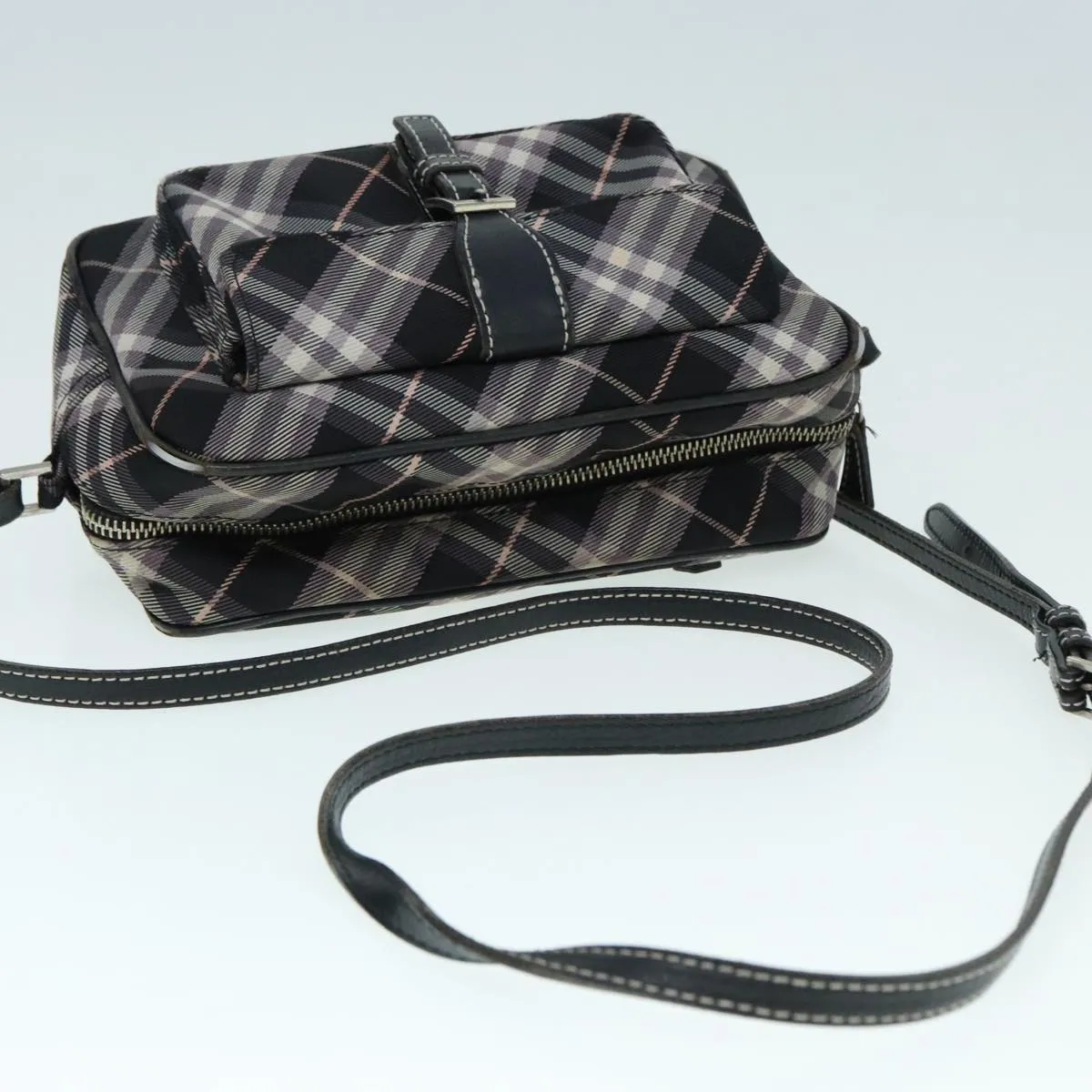 BURBERRY Blue Label Nova Check Shoulder Bag Canvas 3Set Black Beige ti2057