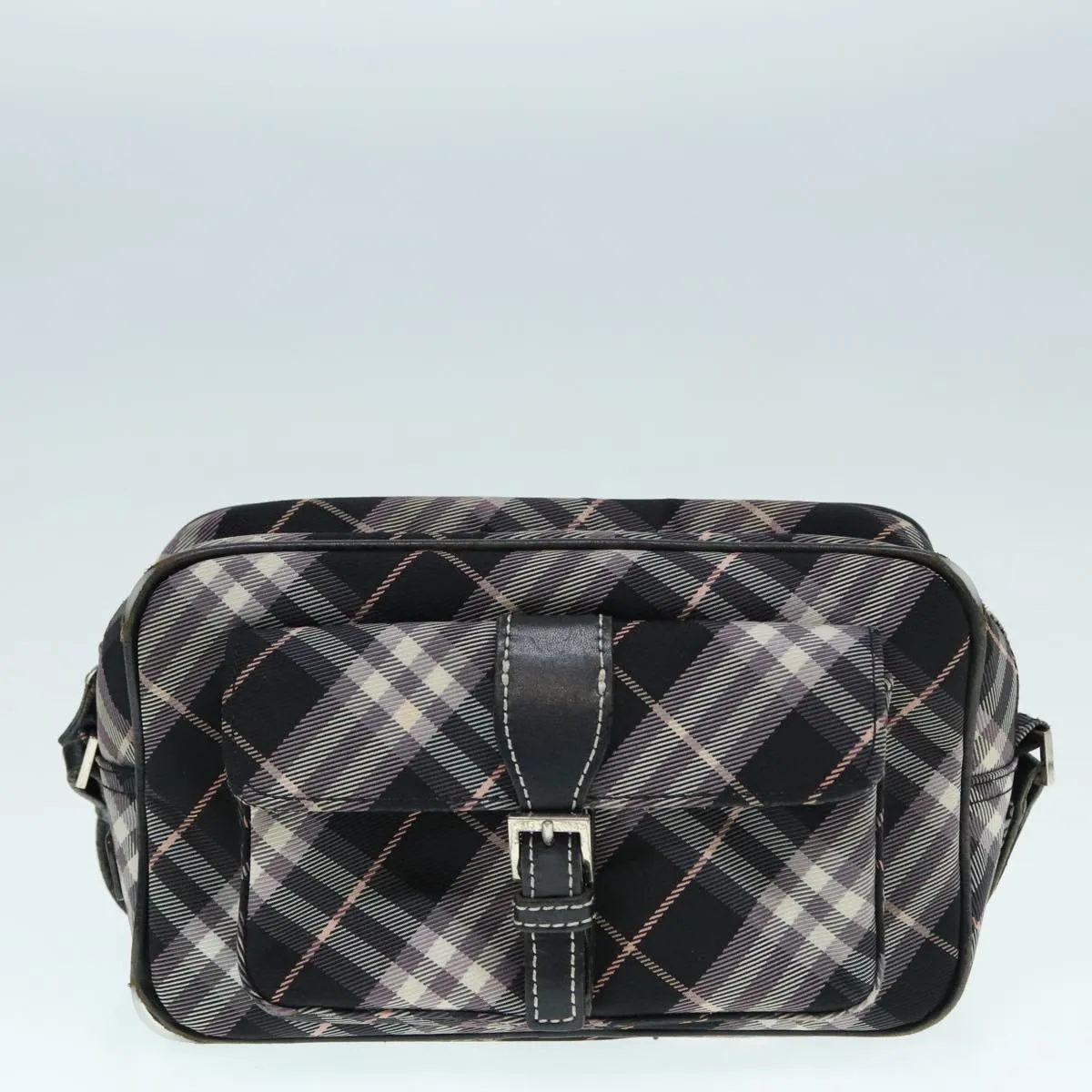 BURBERRY Blue Label Nova Check Shoulder Bag Canvas 3Set Black Beige ti2057