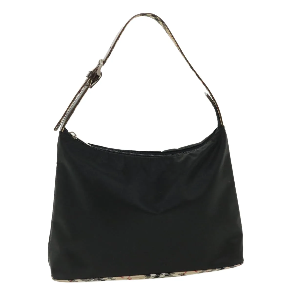 BURBERRY Nova Check Blue Label Shoulder Bag Nylon Black Beige ki2649