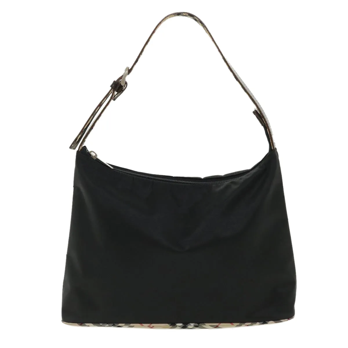 BURBERRY Nova Check Blue Label Shoulder Bag Nylon Black Beige ki2649
