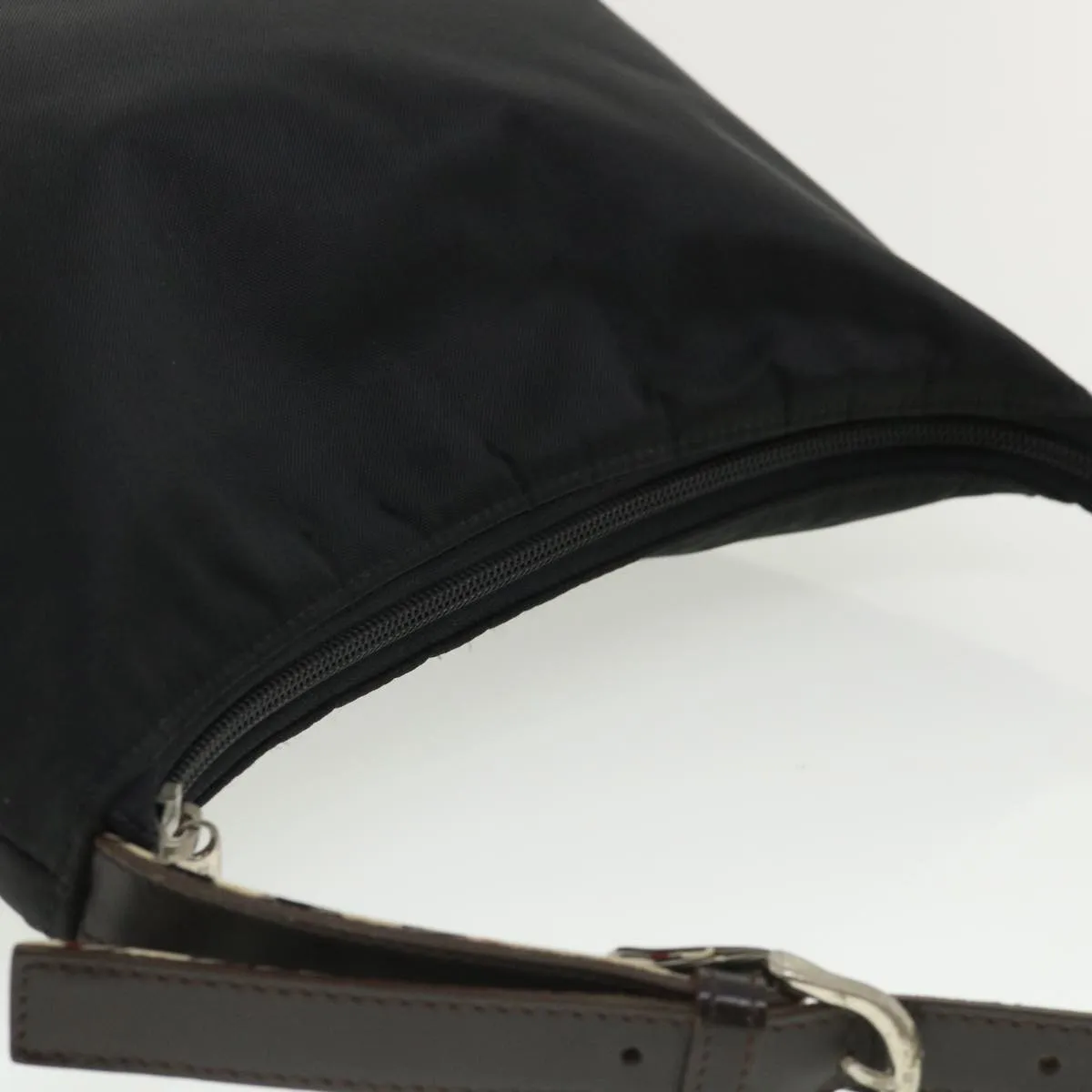 BURBERRY Nova Check Blue Label Shoulder Bag Nylon Black Beige ki2649