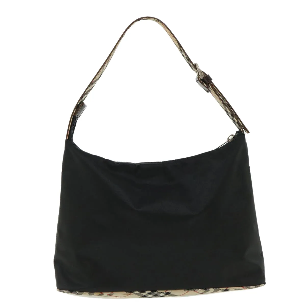 BURBERRY Nova Check Blue Label Shoulder Bag Nylon Black Beige ki2649