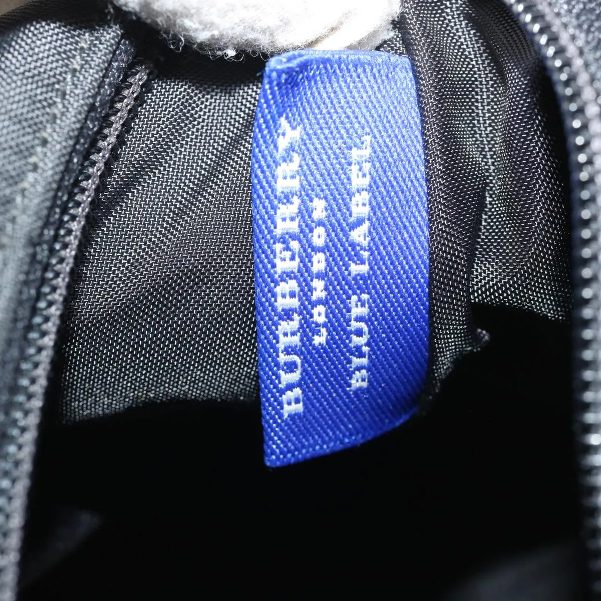 BURBERRY Nova Check Blue Label Shoulder Bag Nylon Black Beige ki2649