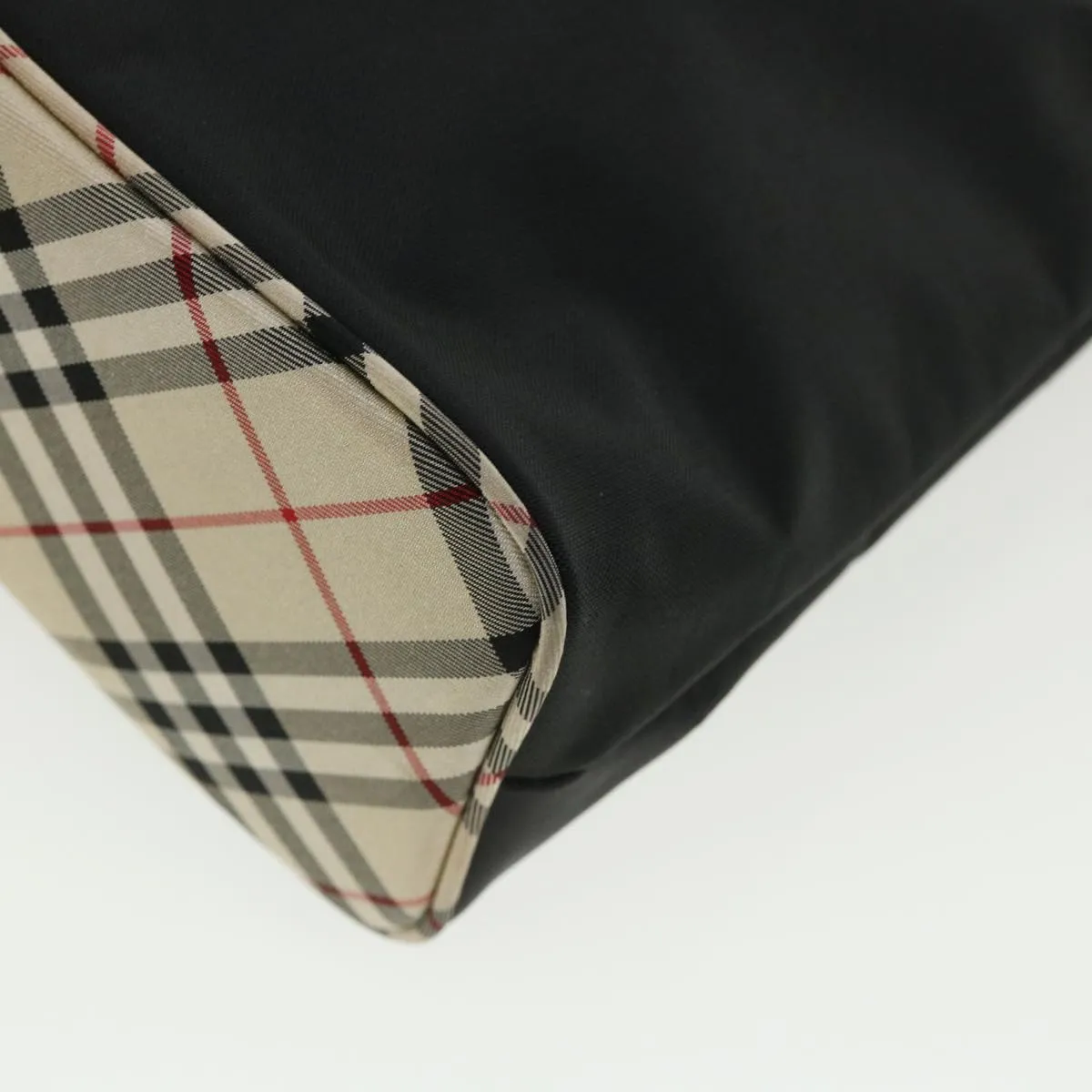 BURBERRY Nova Check Blue Label Shoulder Bag Nylon Black Beige ki2649