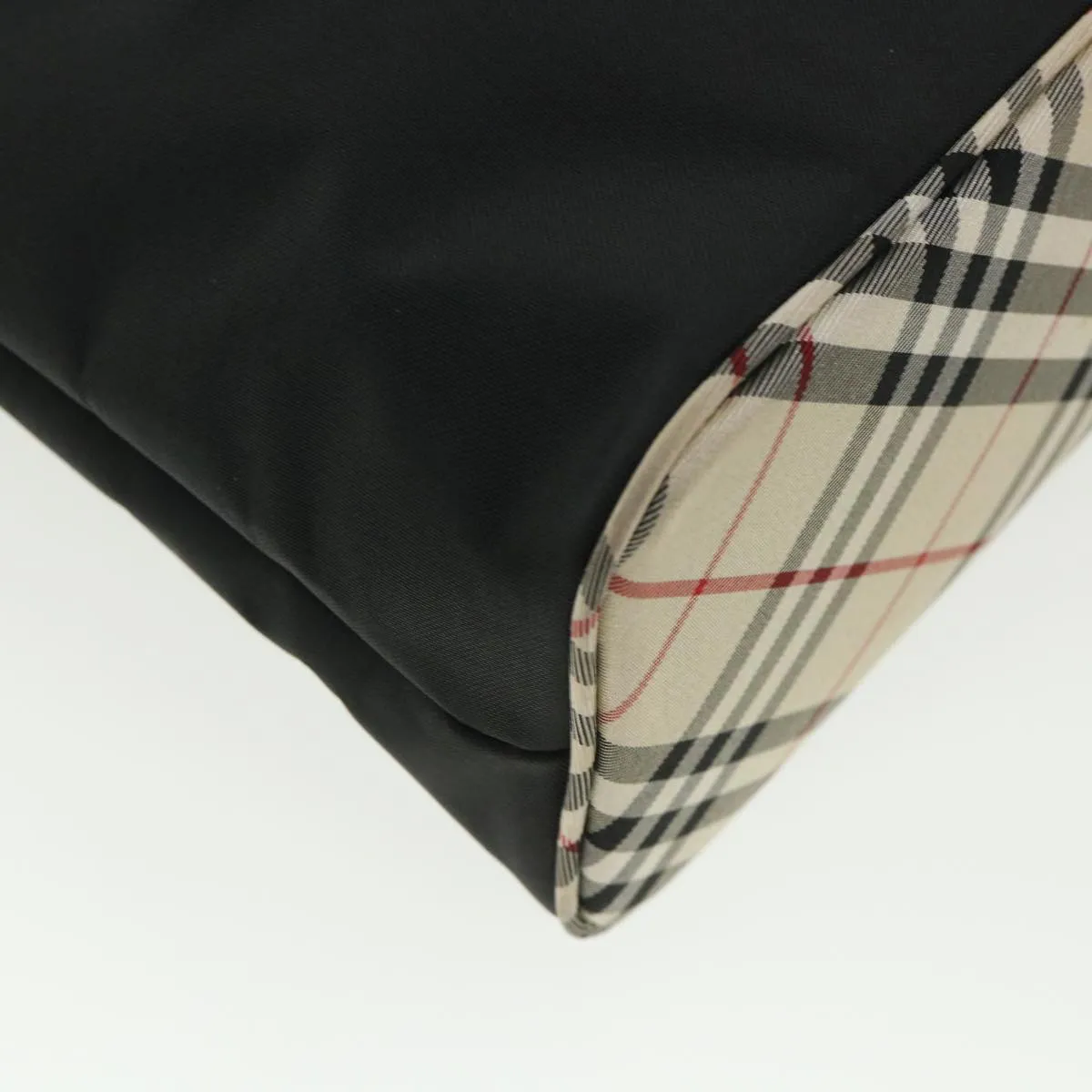BURBERRY Nova Check Blue Label Shoulder Bag Nylon Black Beige ki2649