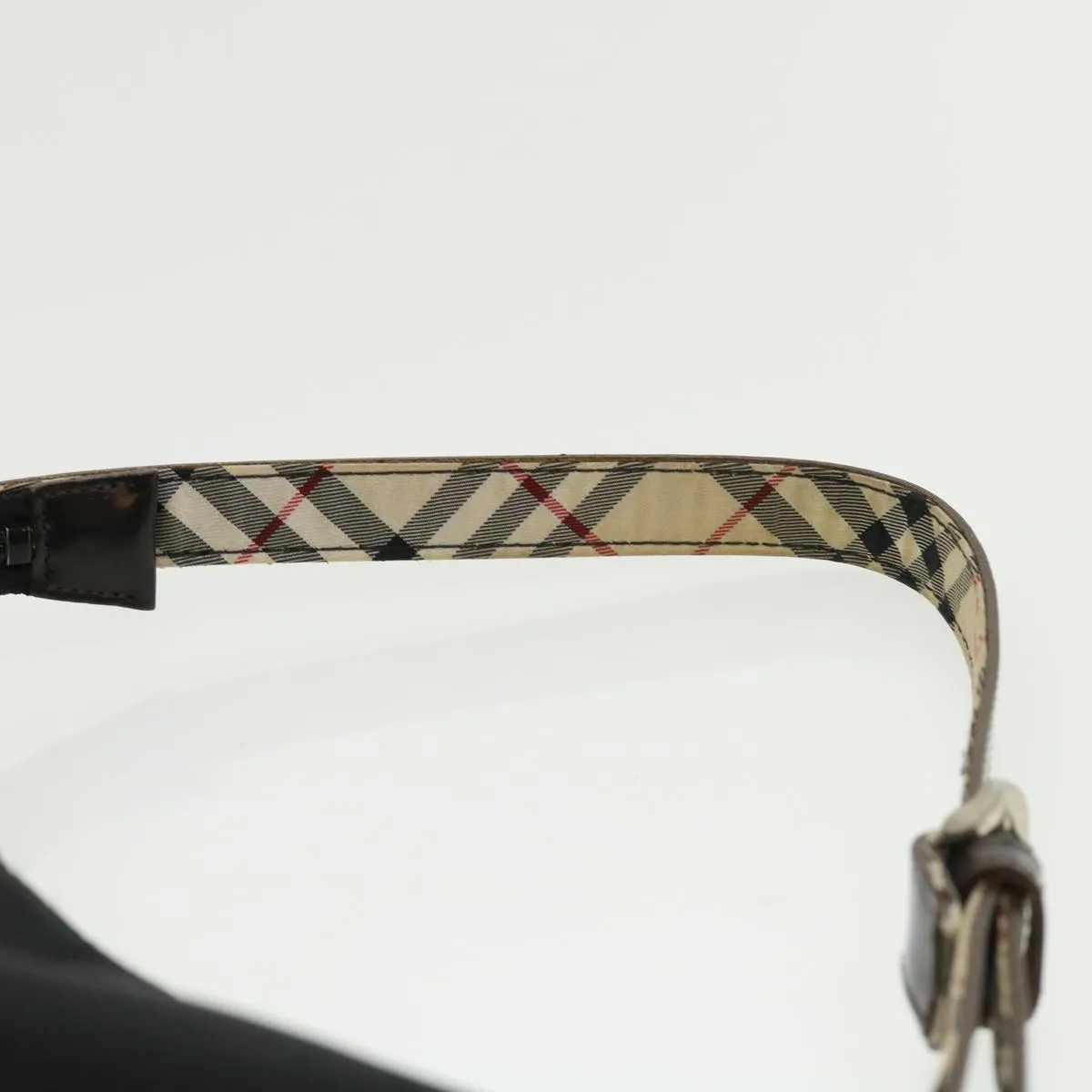 BURBERRY Nova Check Blue Label Shoulder Bag Nylon Black Beige ki2649