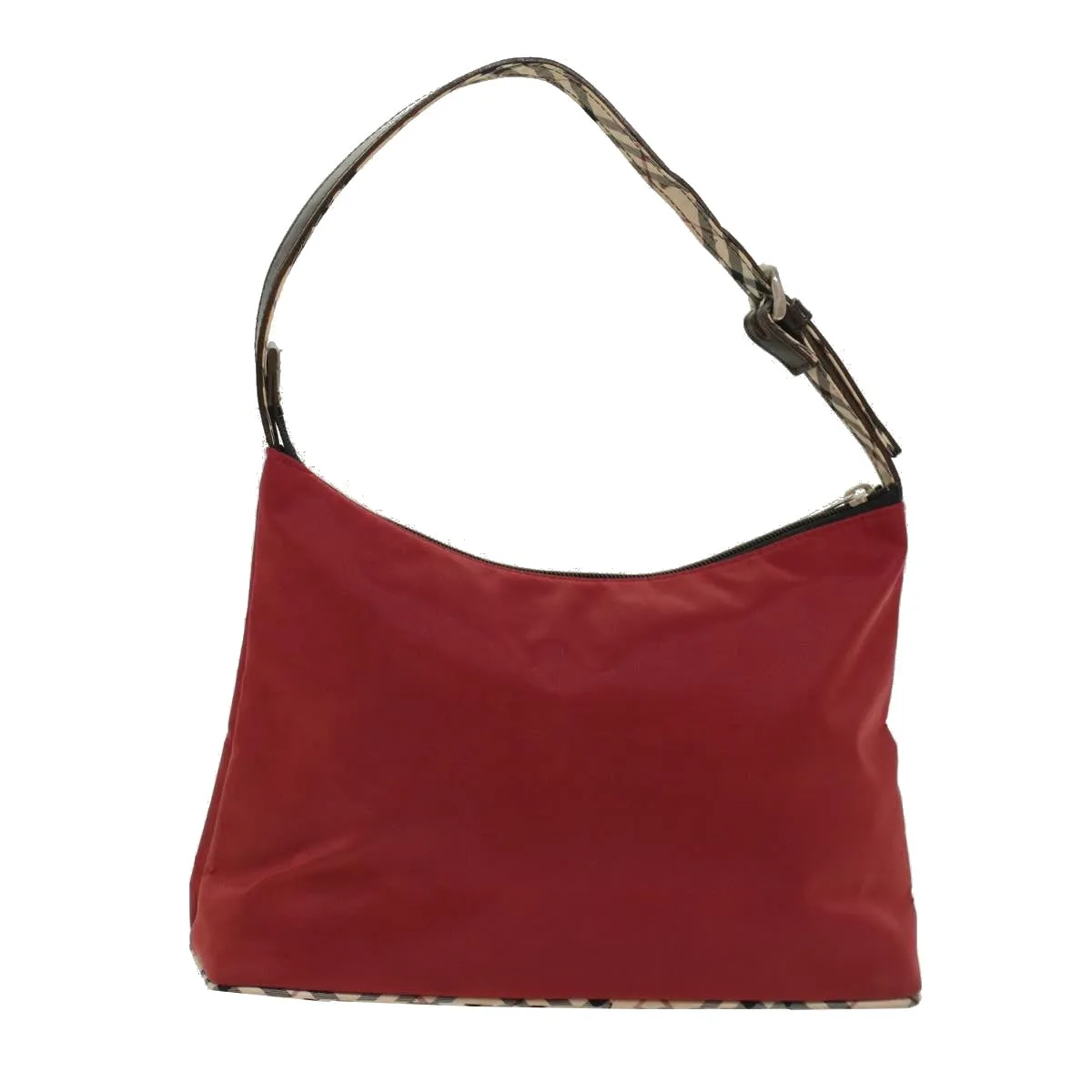BURBERRY Nova Check Blue Label Shoulder Bag Nylon Red Beige ep1341
