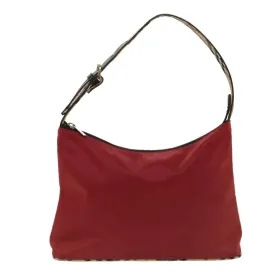 BURBERRY Nova Check Blue Label Shoulder Bag Nylon Red Beige ep1341