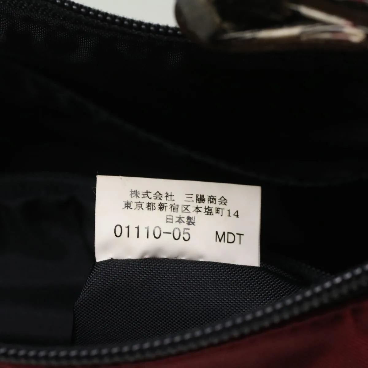 BURBERRY Nova Check Blue Label Shoulder Bag Nylon Red Beige ep1341