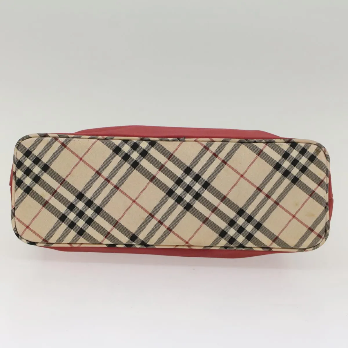 BURBERRY Nova Check Blue Label Shoulder Bag Nylon Red Beige ep1341