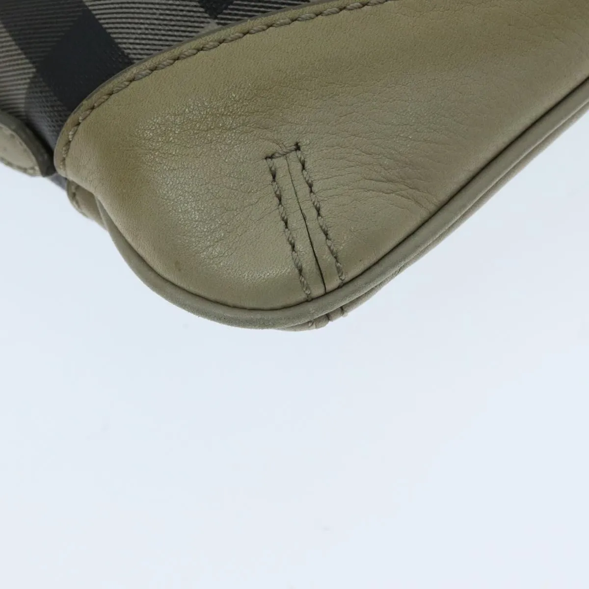 BURBERRY Nova Check Shoulder Bag Coated Canvas Beige yk15593
