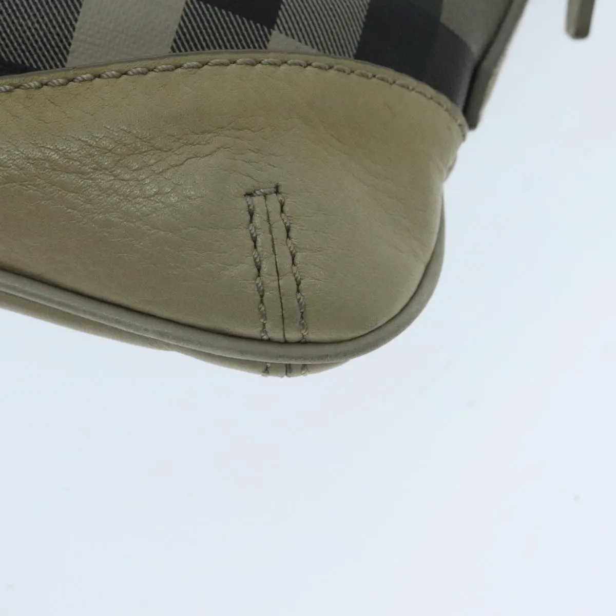 BURBERRY Nova Check Shoulder Bag Coated Canvas Beige yk15593