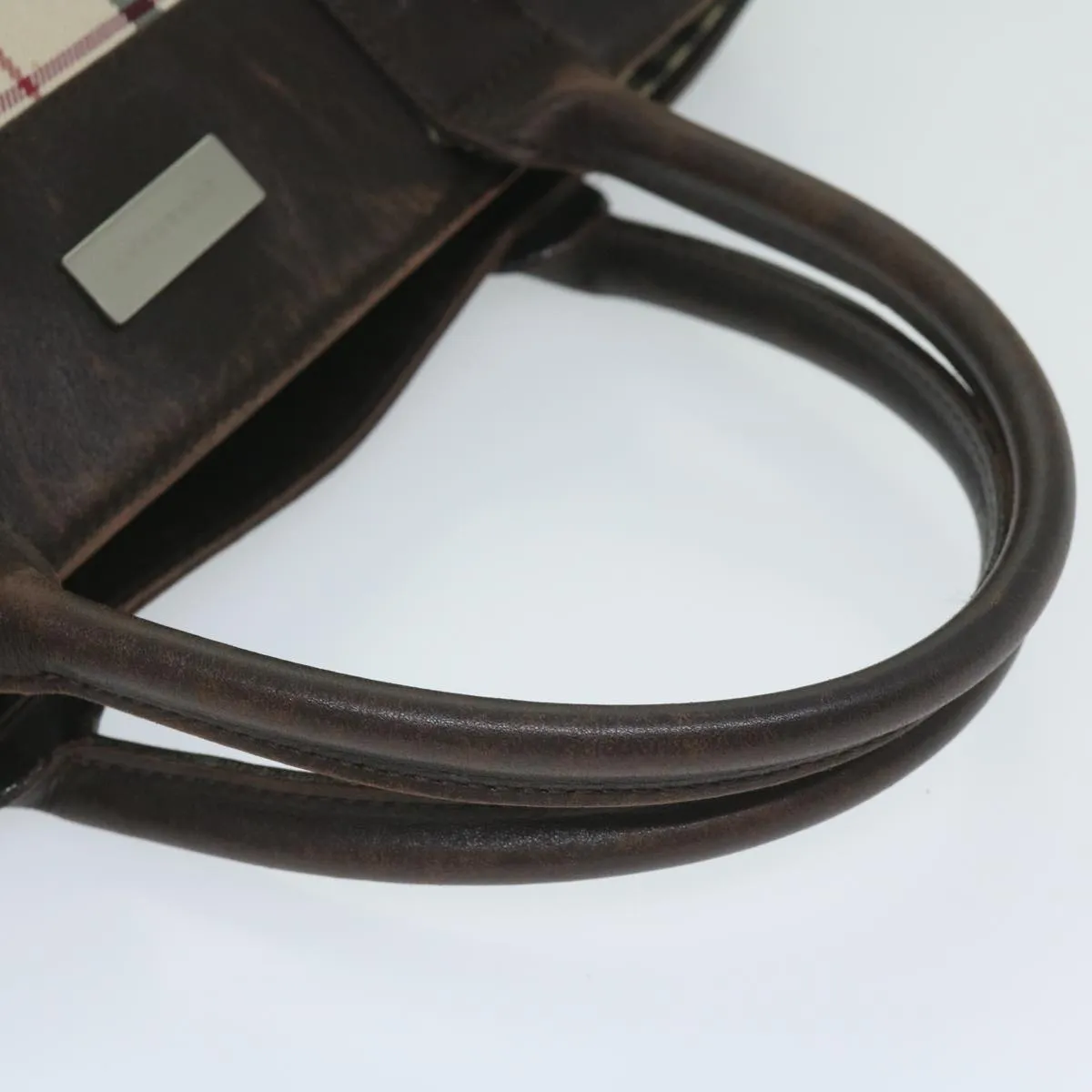 BURBERRY Nova Check Shoulder Bag Nylon Canvas Beige 60156