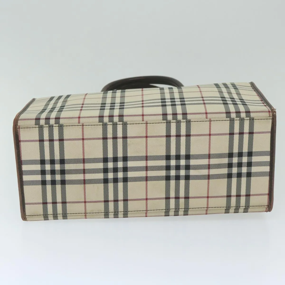 BURBERRY Nova Check Shoulder Bag Nylon Canvas Beige 60156