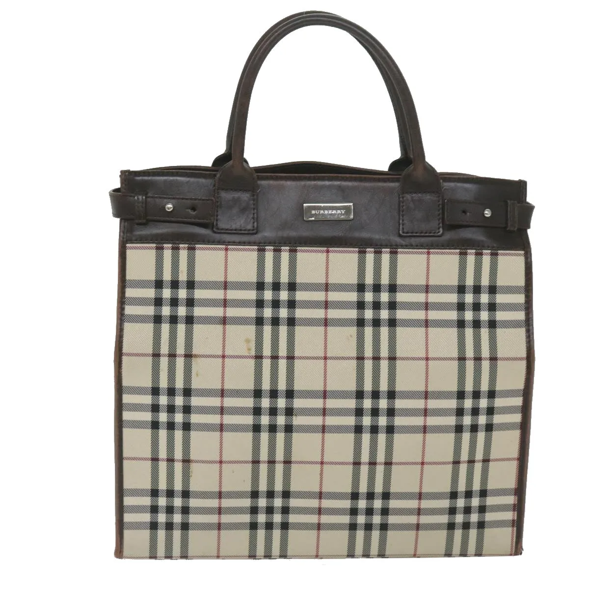 BURBERRY Nova Check Shoulder Bag Nylon Canvas Beige 60156